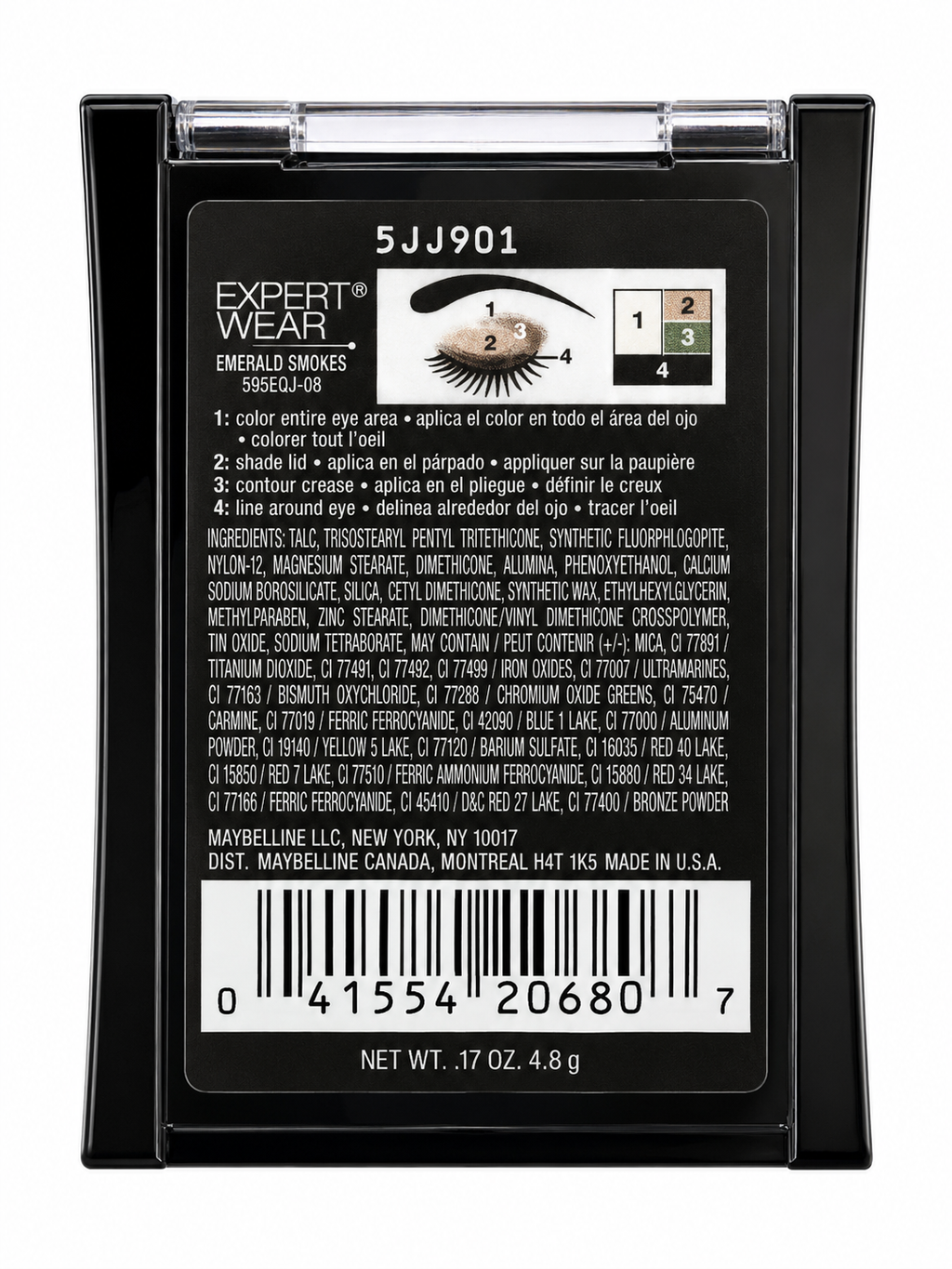 Maybelline Expert Wear Eyeshadow Quad – Stylish Smokes (080)