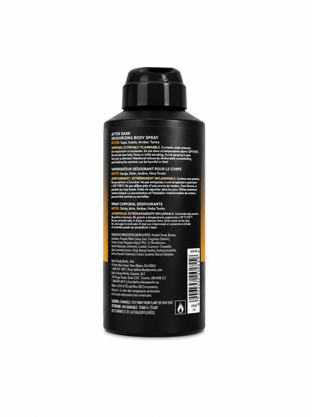 Bath & Body Works Men's Collection – After Dark Deodorizing Body