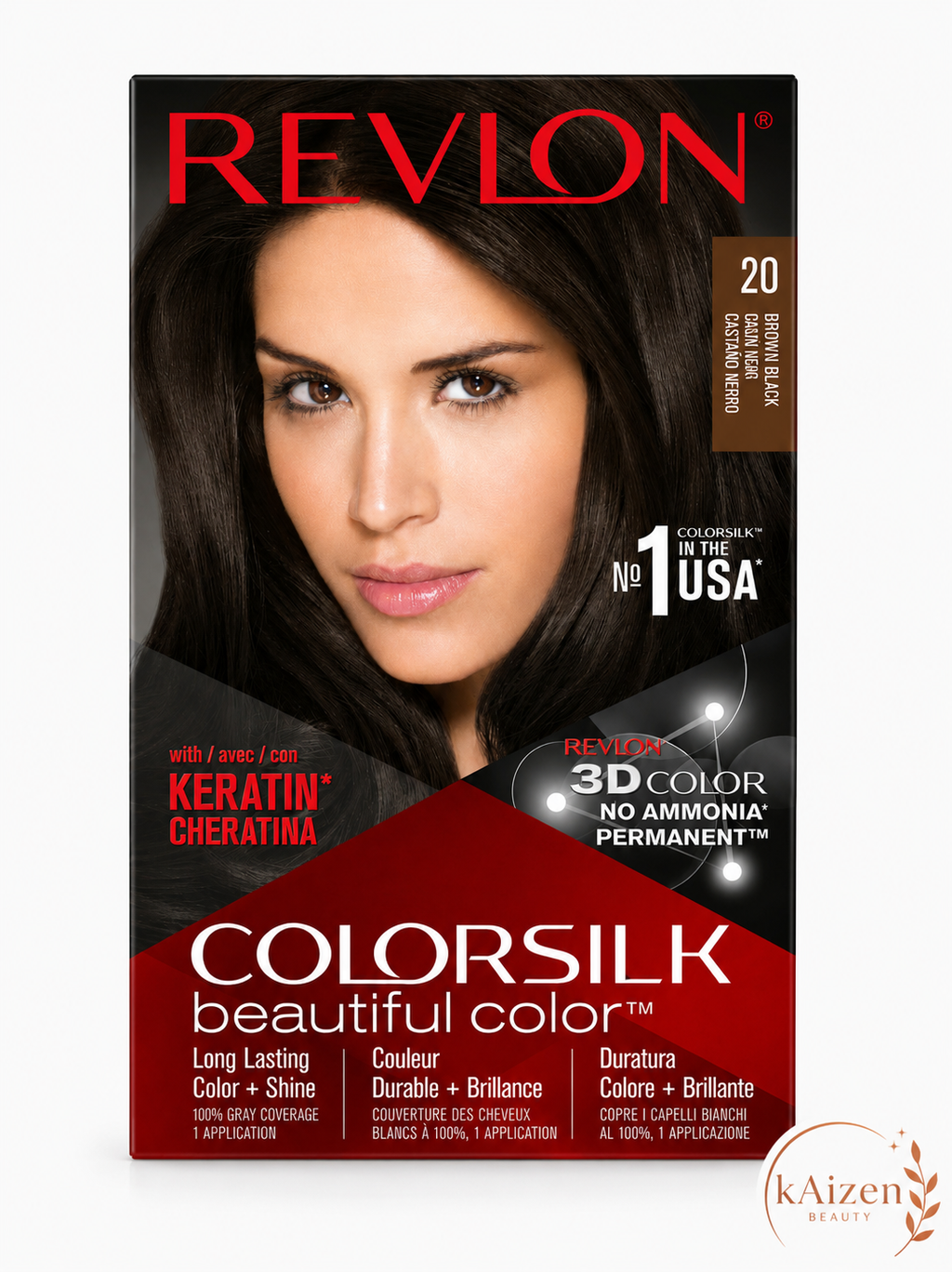 REVLON ColorSilk Beautiful Color Hair Color – 20 Brown Black